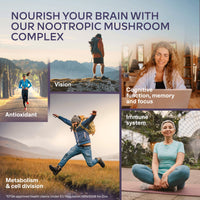 AAVALABS Lions Mane Supplement-18,000mg (30:1 Extract)+Zinc, Reishi & Cordyceps-3 Mushrooms Herbal supplements -Nootropic Complex Lion's Mane Mushroom Supplement-120 Lion's Mane Capsules(Not Lions Mane Powder)