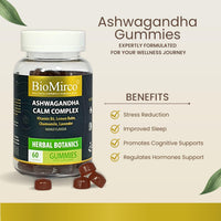 Ashwagandha Calm Complex, 60 Gummies – 1 Month Supply, Mango Flavour and Great Tasting, Natural Harmony Gummies for Stress Relief, Emotional Balance and Mood Support, Vegan & Gluten-Free