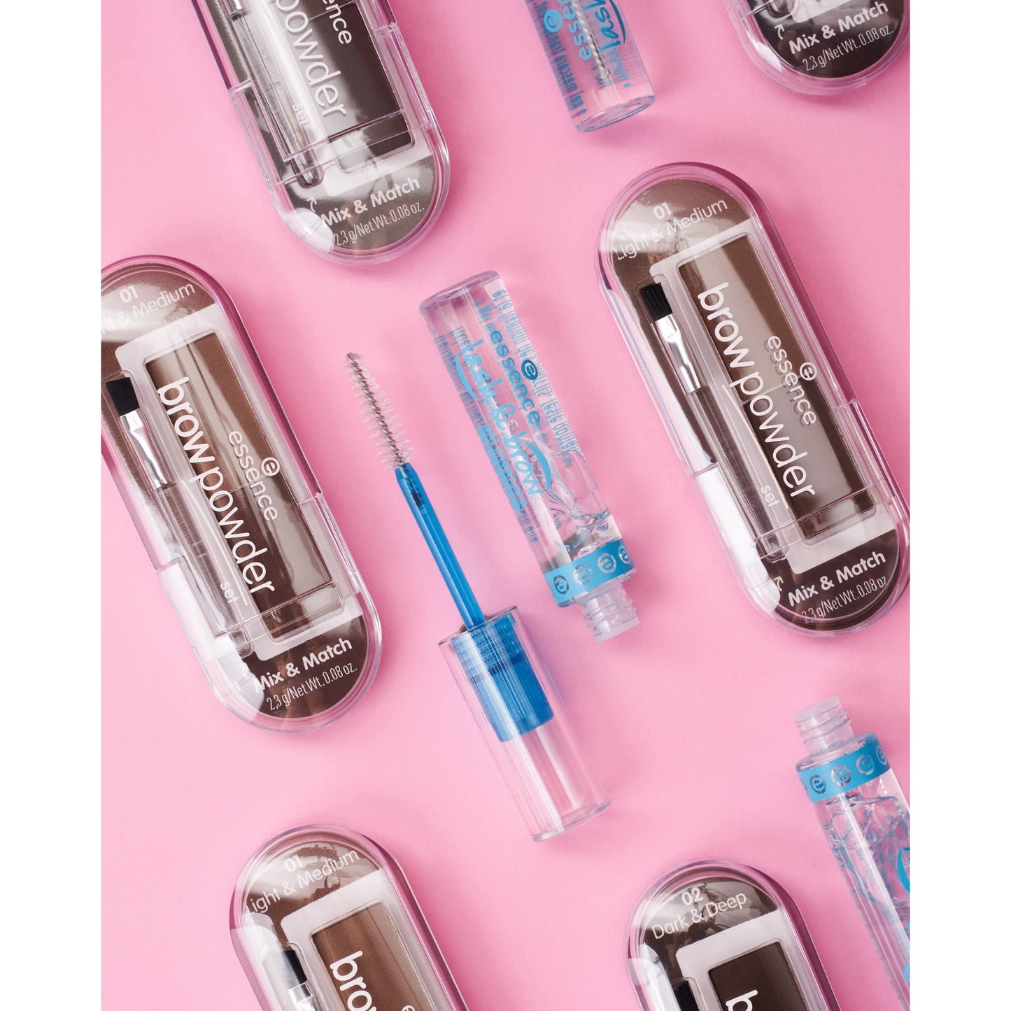 essence Lash and Brow Gel Mascara – Transparent gel mascara for brows and lashes, provides definition and hold for a natural look,ideal for eye makeup, 3 pack (3x9 ml),