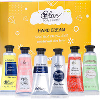 BODY & EARTH # LOVE Shea Butter Hand Cream Set- Body & Earth Love Pack of 6 Advanced Repair Hand Cream for Dry Hands, Non-greasy 6 Plant Fragrances, Birthday Gifts for Women, Valentine's Mothers Day Gifts Christmas