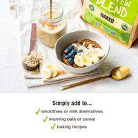 BodyMe Organic Vegan Protein Powder Blend, Naked Natural - Unsweetened, Low Carb, 3 Plant Based Vegan Protein Powder with 25g of Complete Protein, Gluten and GMO Free, 500 gm