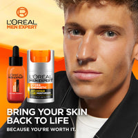 L’Oréal Paris Men Expert Anti-fatigue Duo Gift Set for Men, Vitamin C Shot Serum 30ml and Anti-fatigue Moisturiser With SPF 50ml, Hydra Energetic Duo With Vitamin C*, for Dull and Dry Skin