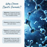 Zipvit Selenium 200mcg with Vitamins A, C, E Pouch. 180 Vegan Tablets. Supports Normal Thyroid, Skin, Hair & Nails, Immune System, and Antioxidant Protection. 6 Month Supply. UK Supplier.