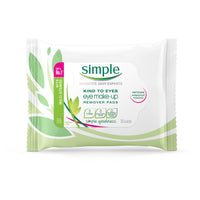 Simple Kind to Skin Eye Make-Up Remover With No Harsh Chemicals Pads to Remove Make-Up, Even Waterproof Mascara 30 Pieces