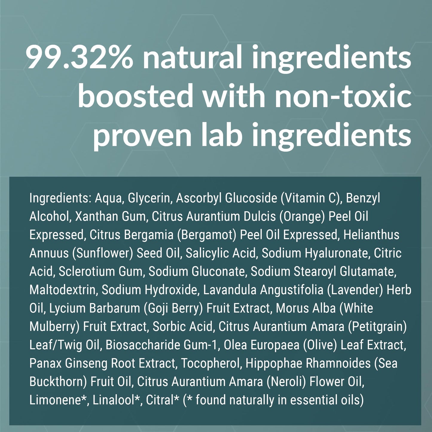 Adaptogenique Daily Radiance Face Serum with Vitamin C & Hyaluronic Acid. Hydrates, Brightens, & Fights Aging. Protects from Sun Damage. With Botanical Extracts, Adaptogens, and Nourishing Oils.