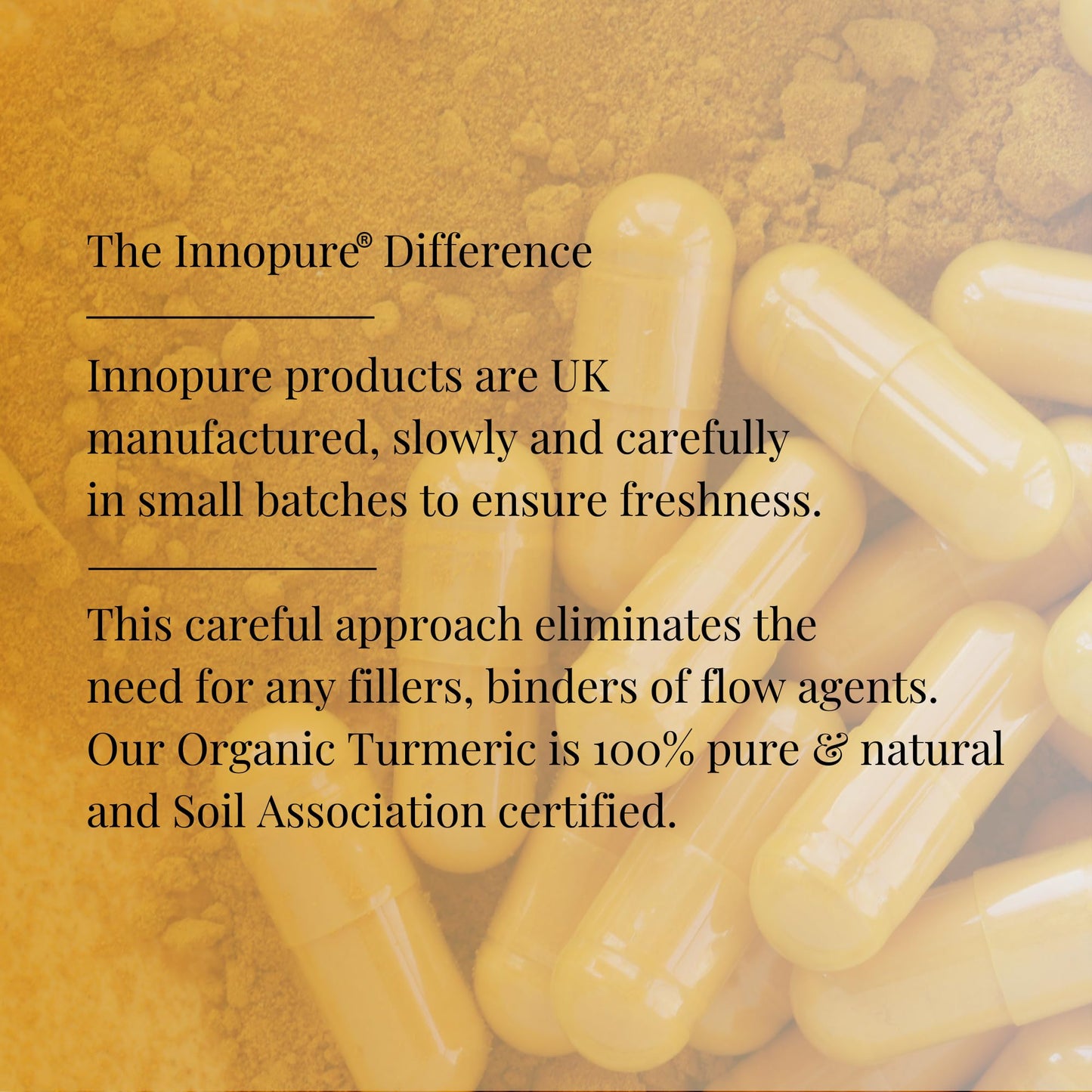INNOPURE Organic Turmeric with Black Pepper & Ginger (No Fillers or Binders) Pure-Fill Supplement, High Strength - Soil Association and Vegan Certified, UK Made - 120 Capsules