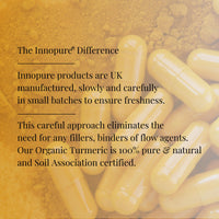 INNOPURE Organic Turmeric with Black Pepper & Ginger (No Fillers or Binders) Pure-Fill Supplement, High Strength - Soil Association and Vegan Certified, UK Made - 120 Capsules