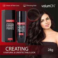 Volumon Professional Hair Building Fibres- Hair Loss Concealer- KERATIN- BLACK 28g- Get Upto 30 Uses