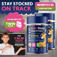 LITE LVL Twin Pack - 60 x Kids Sleep Gummies - Mixed Berry Flavoured Sleep Gummies for Kids