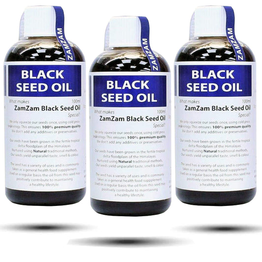 ZAMZAM BLACKSEED Oil | 3 X 100ml | 100% Pure & Unfiltered Virgin Oil