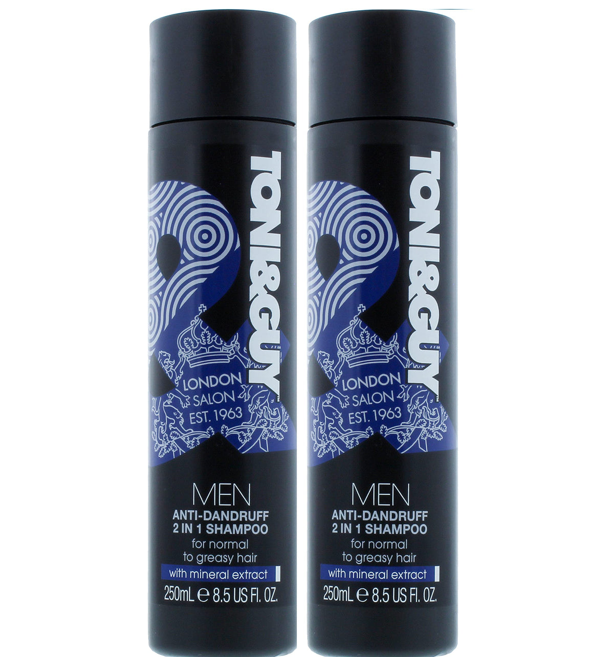TONI&GUY Toni & Guy Men 2 in 1 Anti Dandruff Shampoo & Conditioner x 250ml & Toni & Guy Men Deep Clean Shampoo x 250ml