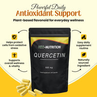 NEO-NUTRITION Pure Organic Quercetin - High Potency Quercetin Supplement for Antioxidant Support - Organic Quercitin Antioxidant Supplements for Immune Health & Energy Boost