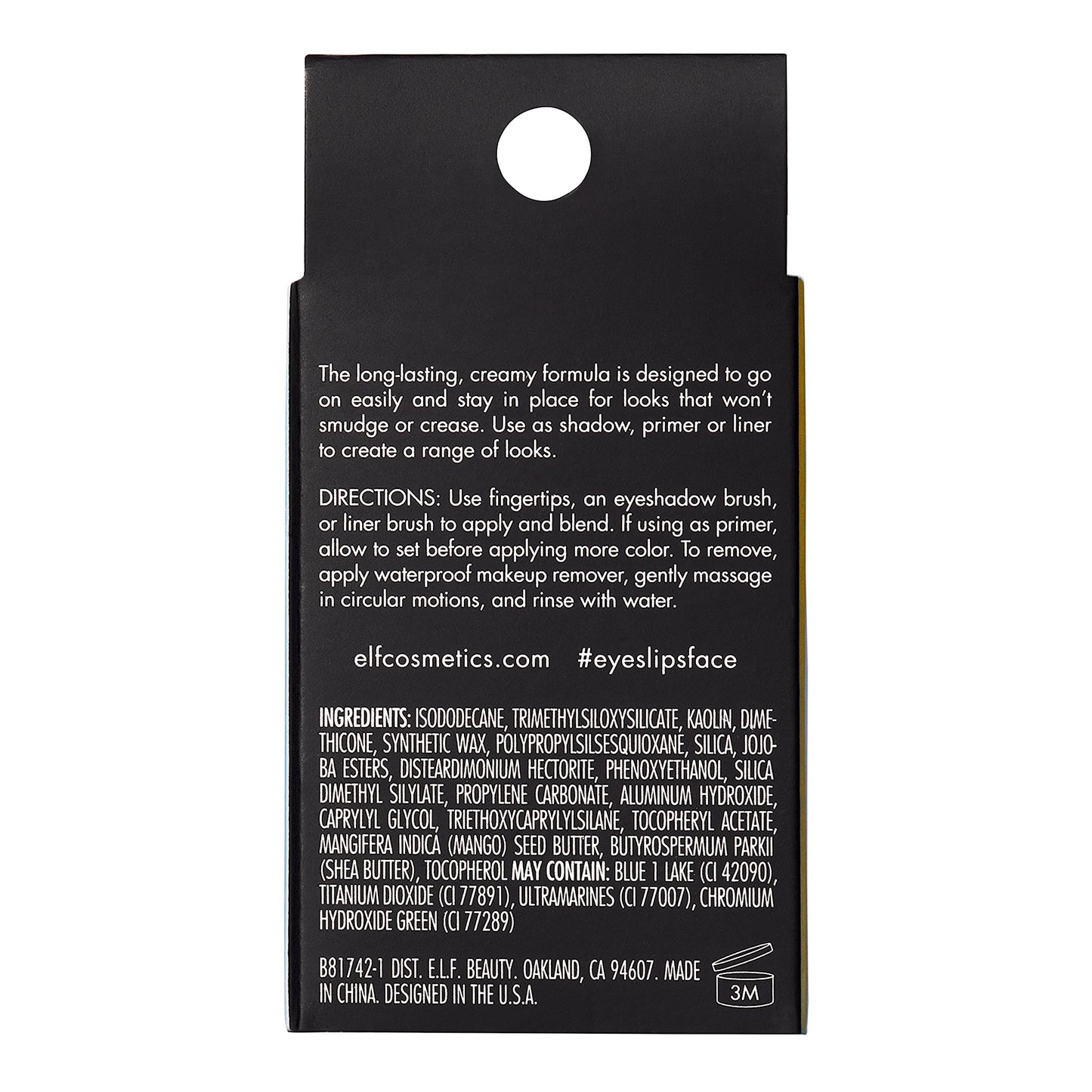 e.l.f. No Budge Cream Eyeshadow, 3-in-1 Cream Eyeshadow, Primer & Liner With Crease-Resistant Colour & Stay-Put Power, Vegan & Cruelty-Free, Sahara