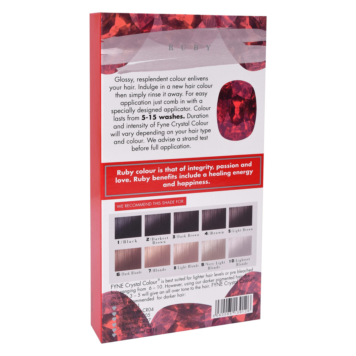 FYNE Crystal Colour - Semi Permanent Hair Colour (Red - Ruby) | Semi Permanent hair dye | Nice and Easy hair dye for Women | Built-in conditioner formula, healthier shiny hair