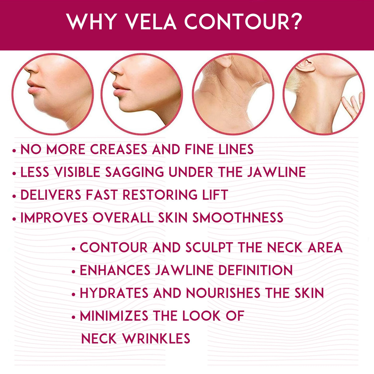 Anacis Double Chin Reducer Neck Loose Sagging Skin Lifting Tightening Firming Face Shaping. Vela Contour (CREAM)