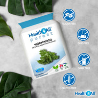 Health4All Wormwood 250mg 90 Vegan Capsules, Purest Artemisia Absinthium Powder
