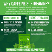 Caffeine Bullet 80mg Caffeine & 160mg L-Theanine Chews | Mint Matcha | 40 Servings