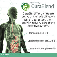 Cura Nutrition CURA NUTRITION CURAZYME Tolerance (30 Capsules) Food Intolerance Digestive Enzymes Supplement for Gut Health Support, Broad Spectrum Enzyme Complex for Bloating, Heartburn, Digestion Relief, Vegan