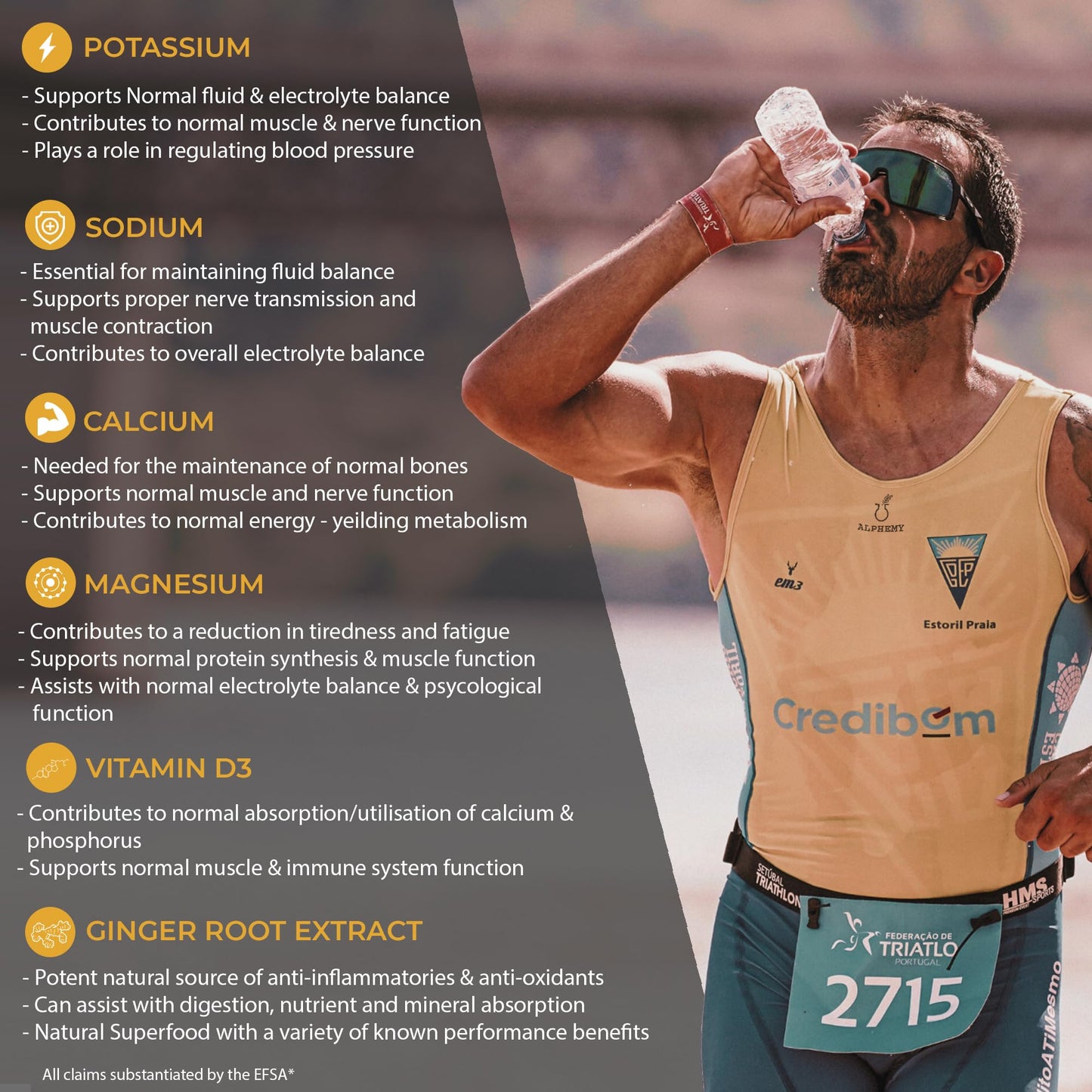 Advanced Electrolyte Complex, x120 Tablets Enhanced with Ginger Root Extract, Vitamin D3 & Magnesium. High Performance Salts for Fasting, Keto & Vegan Friendly, UK Made Alphemy