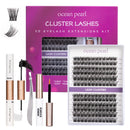 ocean pearl Ocean Pearl Cluster Lashes 144 PCS Lash Cluster Kit Fluffy Eyelash Extension Kit 10-16mm Cluster Lashes Kit Individual Eyelashes Cluster Eyelashes Lash Lift Kit with Bond and Seal Lash Remover-DM01