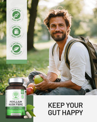 PharmaZen Psyllium Husk Capsules with Probiotics - Fibre Supplement Complex 1400mg - 60 Capsules - 6 Billion Probiotics 5 Strains