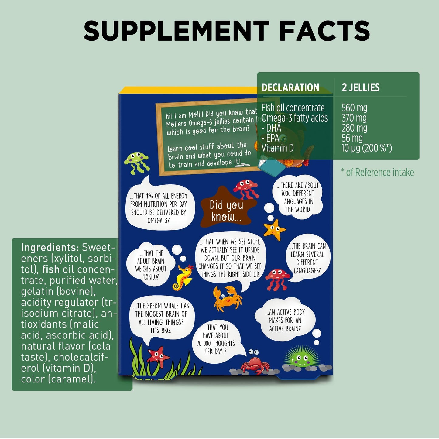 Moller’s ® | Omega 3 Jellies for Children | Cola | 36 Capsules