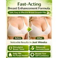 MoovWell Breast Enlargement Supplement for Women | Estrogen Tablets for Women Breast Growth | Natural Breast Enlargement Pills | Effective Breast Enhancer Pills for Fuller, Firmer Bust | Pack of 60 Tablets