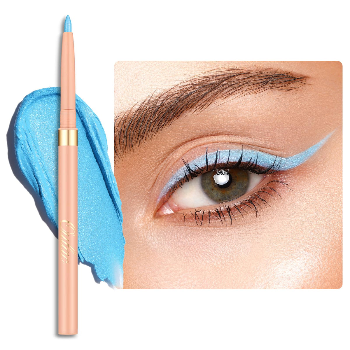 Oulac OULAC Matte Blue Eye Liner Pencils Waterproof, Smudge-proof Retractable Eyeliner Lasts 24H +, Highly Pigmented and Smooth, Long-lasting Formula, Vegan (10) Free Spirit