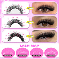 wiwoseo Individual Eyelashes Cluster Lashes Kit 60+80+100D 10-18MM