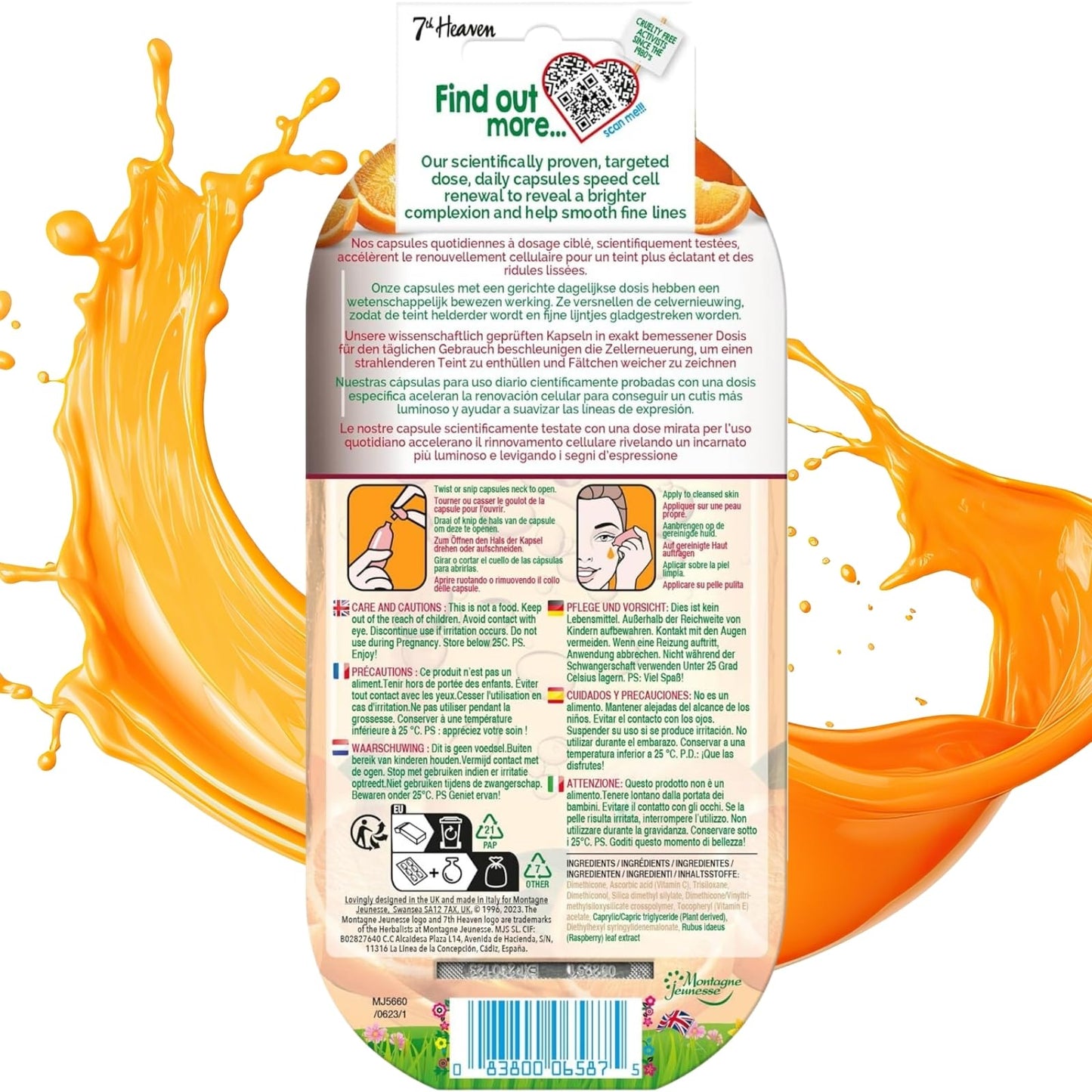 7th Heaven Vitamin C Capsule Concentrates (7 Day Supply). Daily Glow Cream. Brightening Vitamin C Capsules for Face Care (all Skin Types). Vegan Vitamin C Serum for Face - Genuine 7th Heaven Skin Care