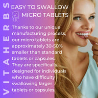 Folic Acid Tablets 400 mcg - 240 Vitamin B9 Tablets - 8 Months Supply - Pregnancy Care - Normal Function of Immune System & Maternal Tissue Growth During Pregnancy - Vitaherbs Made in The UK