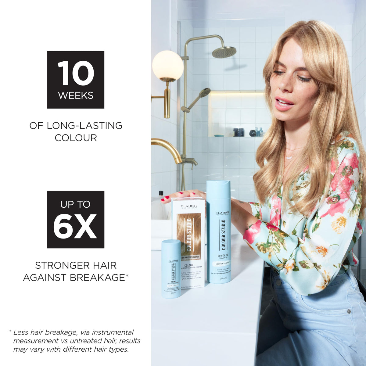 Clairol Colour Studio Permanent Colour Cream | Hair Dye | Long-lasting Rich Tones | 100% Grey Coverage | Dermatologically Tested Vegan Formula | Hair Colouring Kit | Latte Blonde 7/0 I 50ml