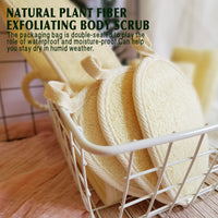 YIQINGJIE Natural Loofah Sponge Exfoliating Body Scrubber,2 Pack