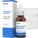 Hermz Laboratories Healpsorin Hemp Body Oil + Microfibre Cloth - Scalp Psoriasis Treatment - Itchy, Cracked and Irritated Skin - Eczema, Rosacea - 30ml