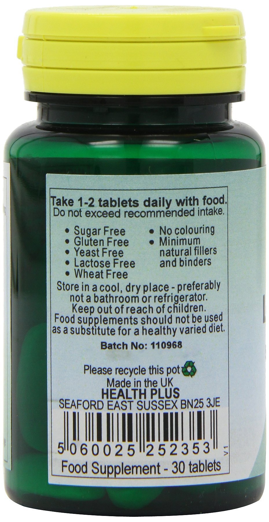 Health Plus L-Carnitine 500mg Energy and Weight Control Supplement - 30 Tablets