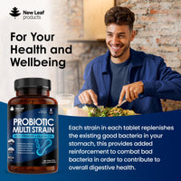 Probiotic Supplements Multi Strain Acidophilus Probiotic 360 Tablets High Strength - Digestive & Gut Health Supplements Lactobacillus Probiotics for Gut Health - Vegan, GMO-Free, Gluten-Free, UK Made