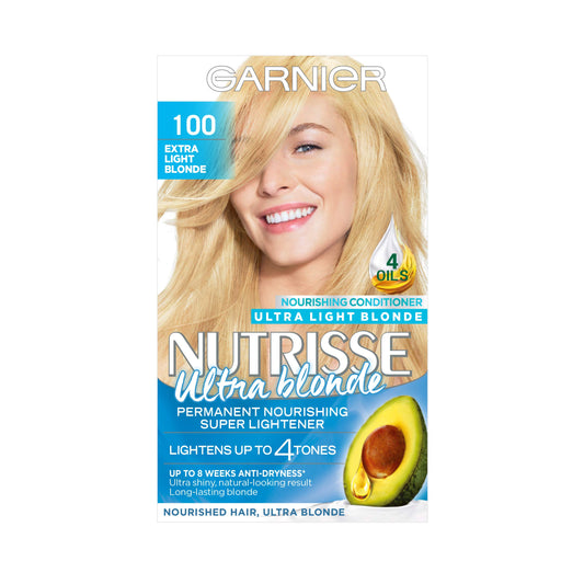 Garnier Number 100 Camomile Extra Light Blonde Nutrisse Truly Blonde Super Lightening Hair Colour, 222g