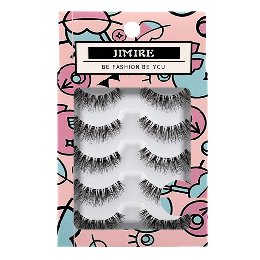 JIMIRE Fake Eyelashes Natural Lashes False Eyelashes Multipack