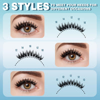 Cluster Lashes Kit - 10-16mm C Curl 120PCS Reusable Individual Eyelashes Kit with Lash Bond Seal Remover Tweezers - LANKIZ Fluffy Wispy Eyelash Clusters Long-Lasting All Day