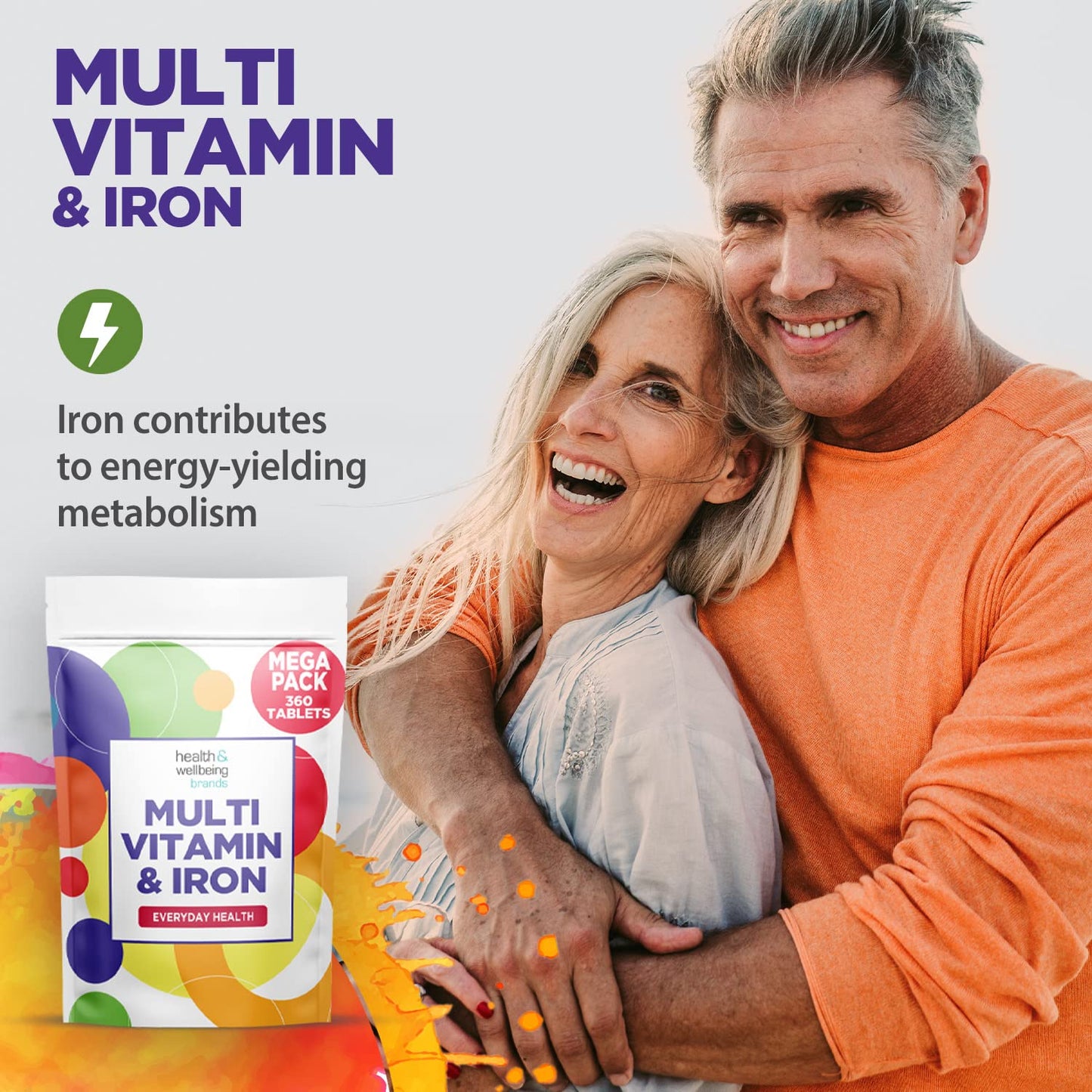 Club Vits Multivitamin & Iron 360 Tablets | One A Day Formulation for Men Or Women | UK Manufactured | Immune Defence: Vitamin C D & B6 Supports Immune System