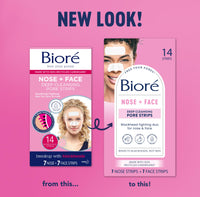 Biore Deep Cleansing Blackhead Remover Nose Strips and Face Pore Strips Combo, Pack of 14