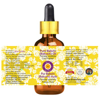 Deve Herbes Pure Babchi Oil (Psoralea corylifolia) with Glass Dropper Cold Pressed 100ml (3.38 oz)
