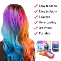 8PCS Pinkiou Hair Chalk for Girls, Temporary Bright Hair Dye for Girls Women Gifts Washable Hair Chalk for Halloween,Christmas,Makeup,Birthday Party