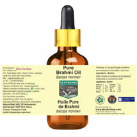DEVPRAYAG Devprayag Pure Brahmi Oil (Bacopa monnieri) with Glass Dropper Natural Therapeutic Grade 50ml (1.69 oz)