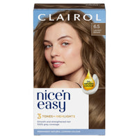 Clairol Nice'n Easy Crème, Natural Looking Oil Infused Permanent Hair Dye, 6.5 Lightest Brown