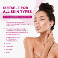 SkinrepairX SkinRepairX Emollient Gel 100ml for Dry Skin, Eczema, Psoriasis, Dermatitis, Rosacea, Acne, Vegan, Fragrance Free, Suitable from Birth