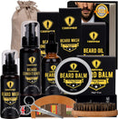 Ceenwes Beard Grooming Kit for Updraed 10 in 1 Beard Care Unique Gifts for Men, Beard Oil, Beard Brush, Beard Comb, Beard Balm, Beard Shampoo, Modelling Comb& Mustache Scissors Beard Growth & Trimming Kit