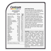 Centrum Advance Multivitamin Tablets for Men and Women, Vitamins with 24 Essential Nutrients, including Vitamin C, D and Zinc, 180 ct (Packaging and Tablet colour may vary slightly)