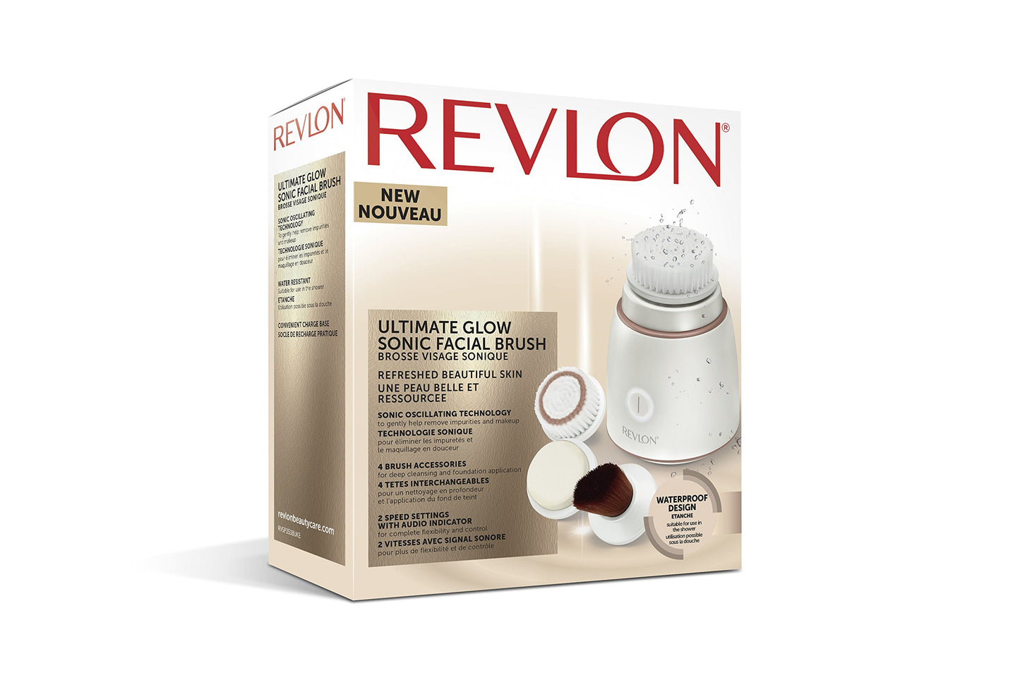 Revlon Ultimate Glow Clean and Makeup Sonic Facial Brush, RVSP3538UKE