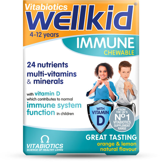 Vitabiotics Wellkid Immune Chewable, Pack of 30